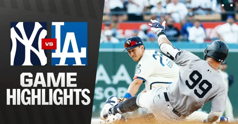 yankees vs dodgers match player stats & highlights